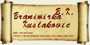 Branimirka Kušlaković vizit kartica
